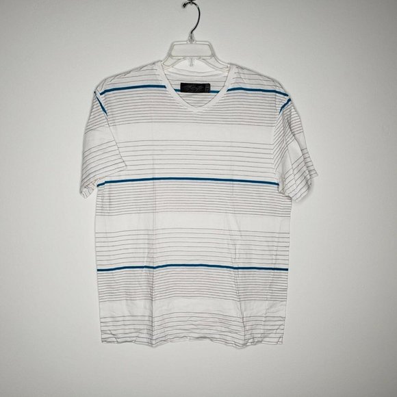 Retro Fit Tee White Striped Short Sleeve - Picture 4 of 9